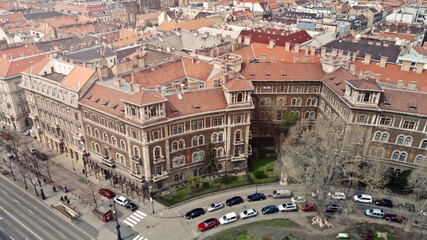 city of budapest shot from above