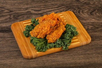 Hot fried crispy chicken wings