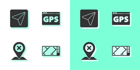 Set Gps device with map, Infographic of city navigation, Location and icon. Vector