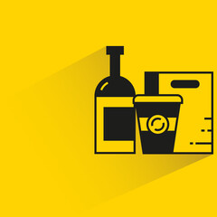 merchandise product with shadow on yellow background