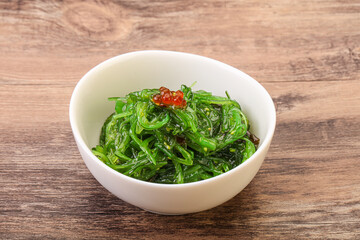 Asian traditional chukka salad in the bowl