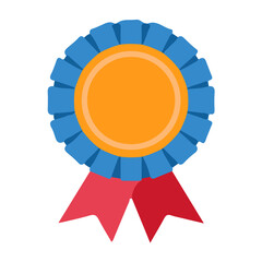 Award ribbon winner badge achievement On White Background Illustration Design Logo Template