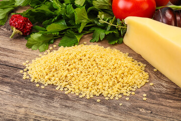 Raw Italian pasta - Stelline for cooking