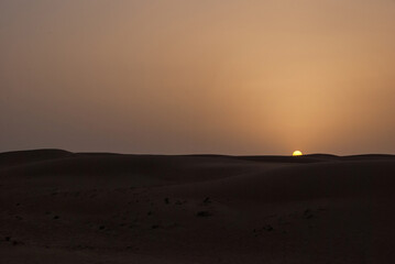 sunset in the desert