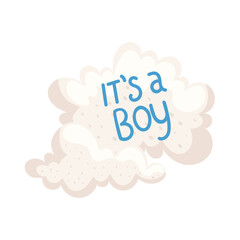 baby cloud lettering