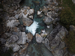 waterfall in the mountains