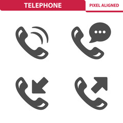 Telephone, Call Center, Customer Service Icons