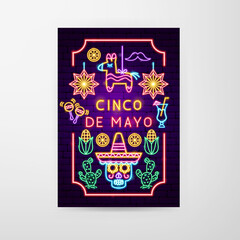 Cinco de Mayo Neon Flyer