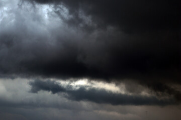 Dark grey cloud rain coming