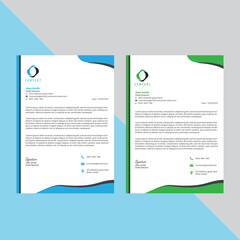  Modern Abstract  elegant Creative Professional  letterhead design with 2 color