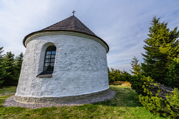 Kunstatska kaple in Orlicke hory in Czech republic.