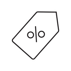 drawing image symbol coupon, discount, sale, promo, icon black on a white background