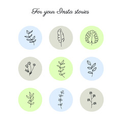 set of icons for yout insta stories