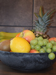 still life with fruits and berries