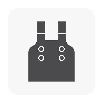 gray vest icon on white background clip art preview