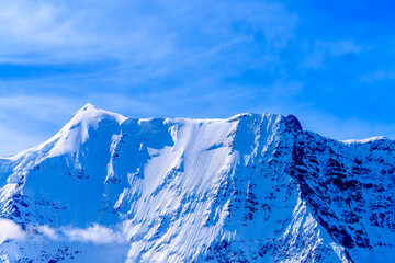 The Swiss Alps at Murren, Switzerland. Jungfrau Region. The valley of Lauterbrunnen from Interlaken.