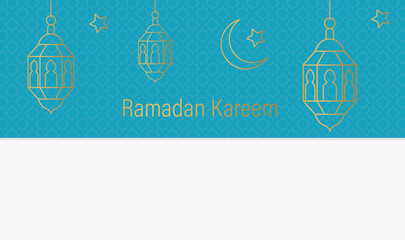 islamic Ramadan Kareem banner- vector illustration