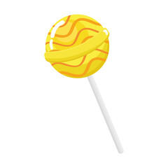 yellow lollipop candy