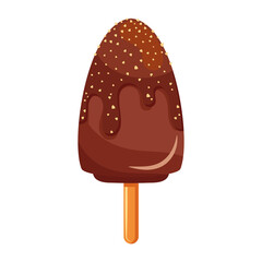chocolate ice cream in stick