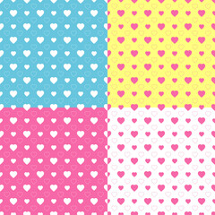 Seamless hearts Pattern vector illustration