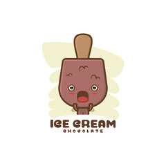 cute chocolate ice cream