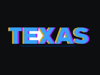 
The text design of the word Texas, a city in America, can be used for the design of t-shirts and mugs