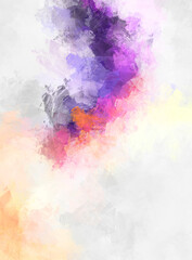 Obraz premium Abstract background of colorful brush strokes. Brushed vibrant wallpaper. Painted artistic creation. Unique and creative illustration.