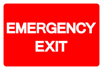Emergency Exit Symbol Sign, Vector Illustration, Isolate On White Background Label. EPS10
