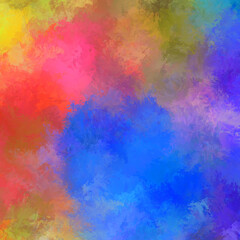 Fototapeta premium Creative abstract painting. Background with artistic brush strokes. Colorful and vibrant illustration. Painted art.