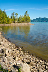 Majestic mountain lake in Canada.