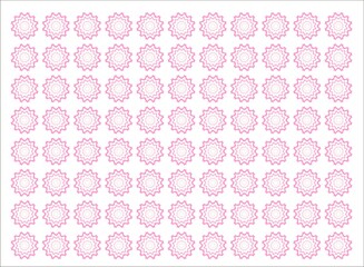 seamless pattern with pink flowers
