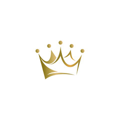 luxurious and simple crown logo vector template