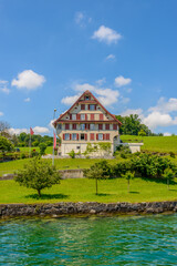 View on Swiss village near Lucerne, Switzerland.