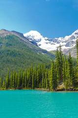 Majestic mountain lake in Canada.