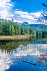 Majestic mountain lake in Canada.