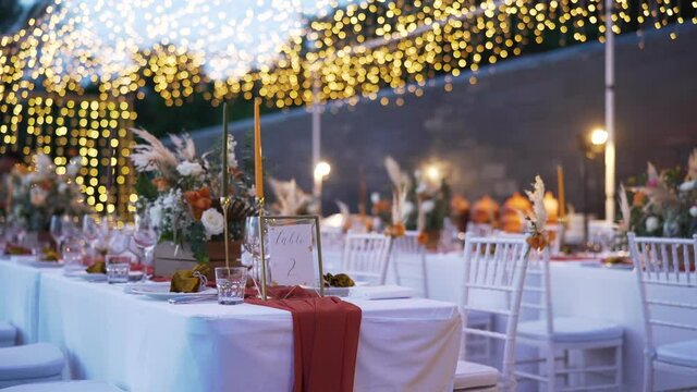 wedding reception at the restaurant