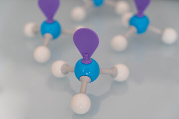 A group of molecular models of ammonia