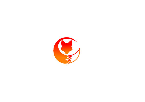 fire fox icon on white