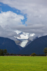 Scenic view of Fox Glacier in New Zealand