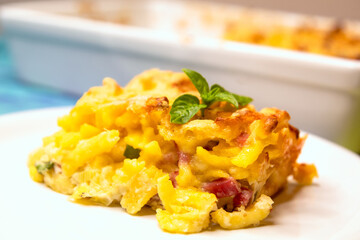 Kaesespaetzle with green salad