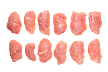 Turkey fillet isolated on a white background.