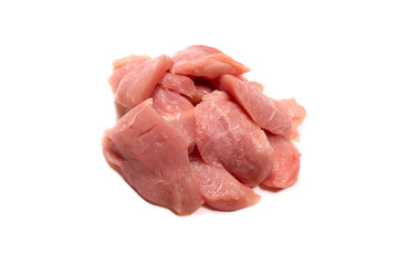 Turkey fillet isolated on a white background.