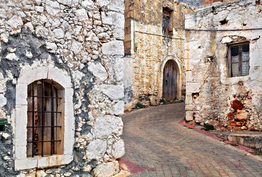 Traditional Cretan architecture in Koutouloufari village, municipality of Hersonissos, Heraklion, Crete island, Greece 