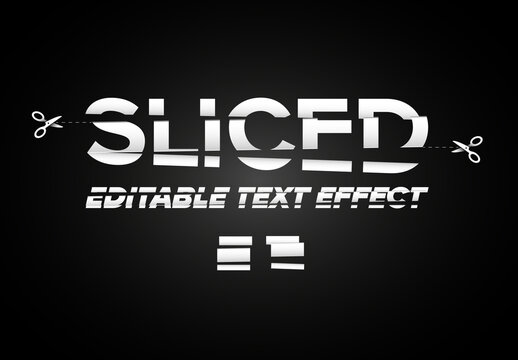 Sliced Editable Text Appearance Effect
