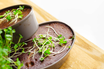 Smooth duck and orange pate, duck liver pâté blended with orange pieces and a touch of herbs and spices