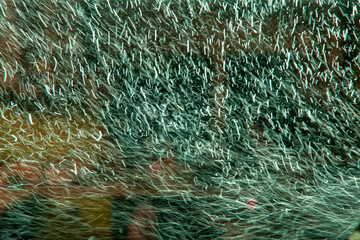 Blue Festive Christmas elegant abstract background with bokeh lights and stars