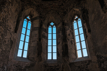 Interior of Beckov castle ruins, Slovakia