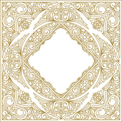 Decorative ornate monochrome retro design background