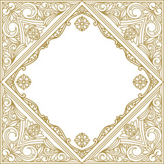 Decorative ornate monochrome retro design background