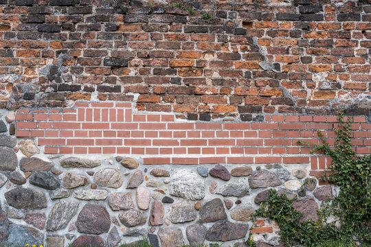 Hintergrund Mauerwerk, verschiedene Steine